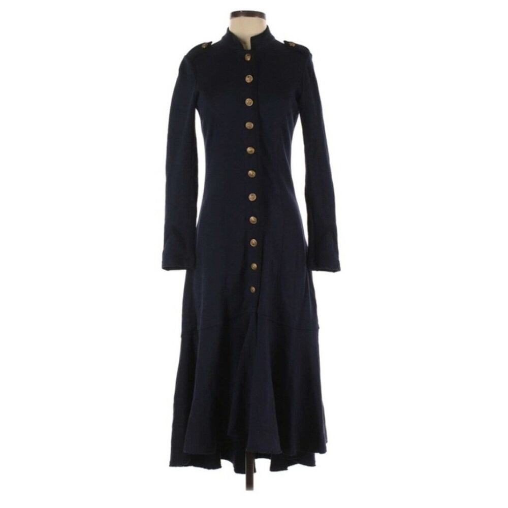Ralph Lauren Denim Supply Military Maxi Jacket Officers Coat Cardigan Duster L - Picture 10 of 15